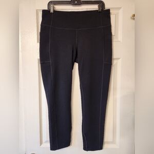 Ibex Lizzie Merino Wool Leggings XL | Black | Hemmed | Made in USA